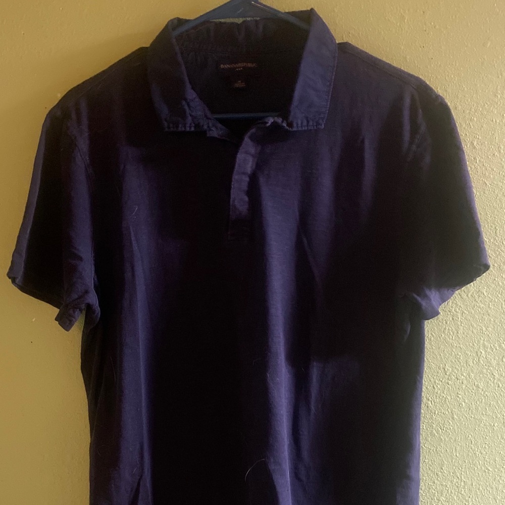 Banana Republic slub cotton polo shirt